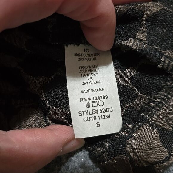 IC ConnieK Open Blazer VTG SzSm Oversized Lightweight Artsy Lagenlook Boho Glam - Picture 14 of 16